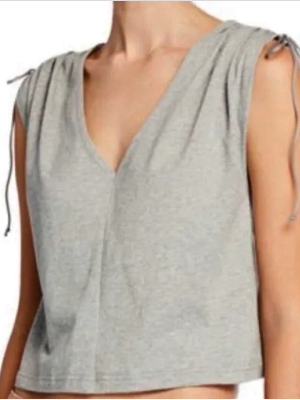 Veronica Beard Jeans Haida Sleeveless Gray T-shirt XS